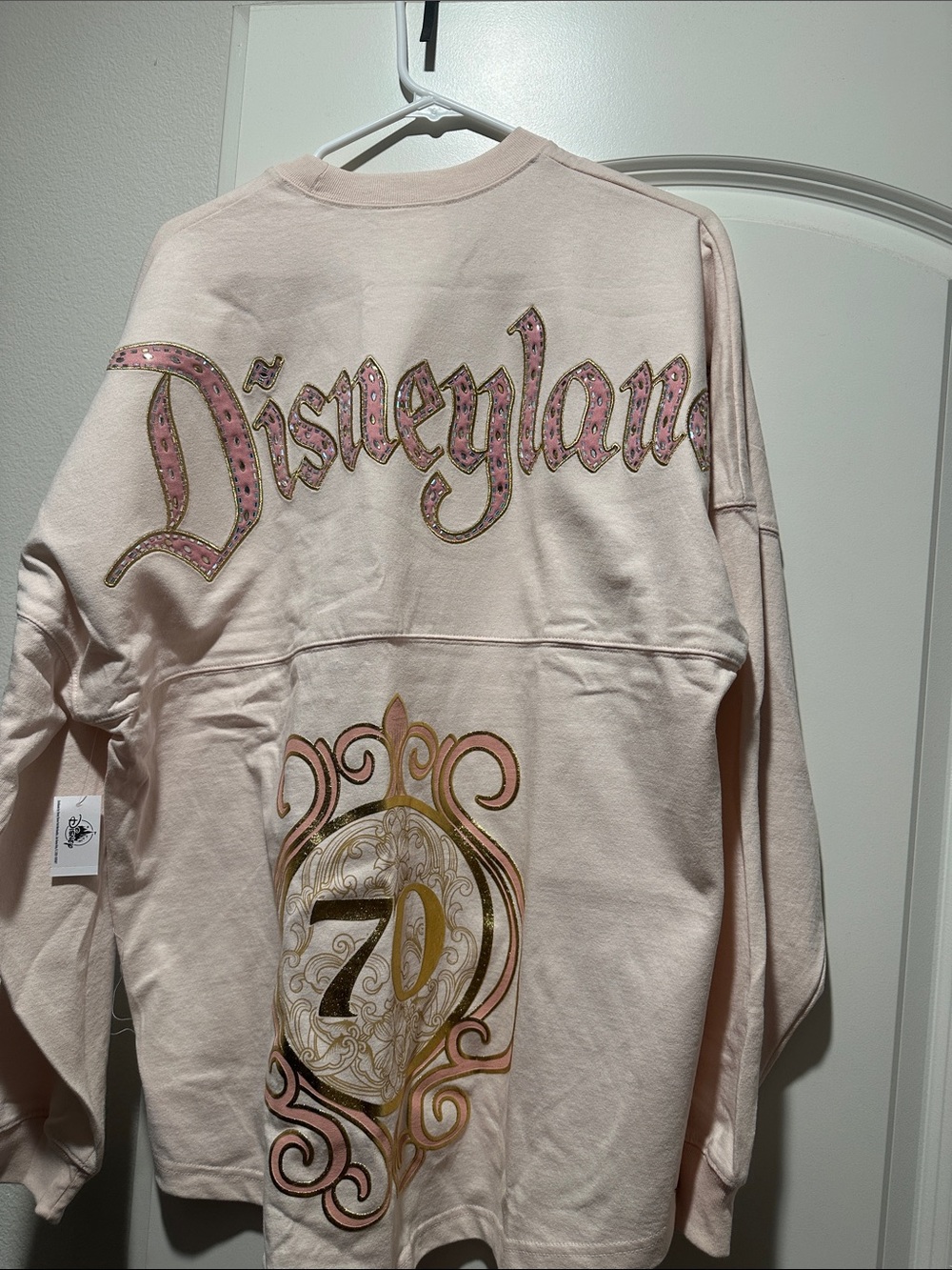 Disney Pink Sweatshirt with Gold 70 Crest - Picture 3 of 6